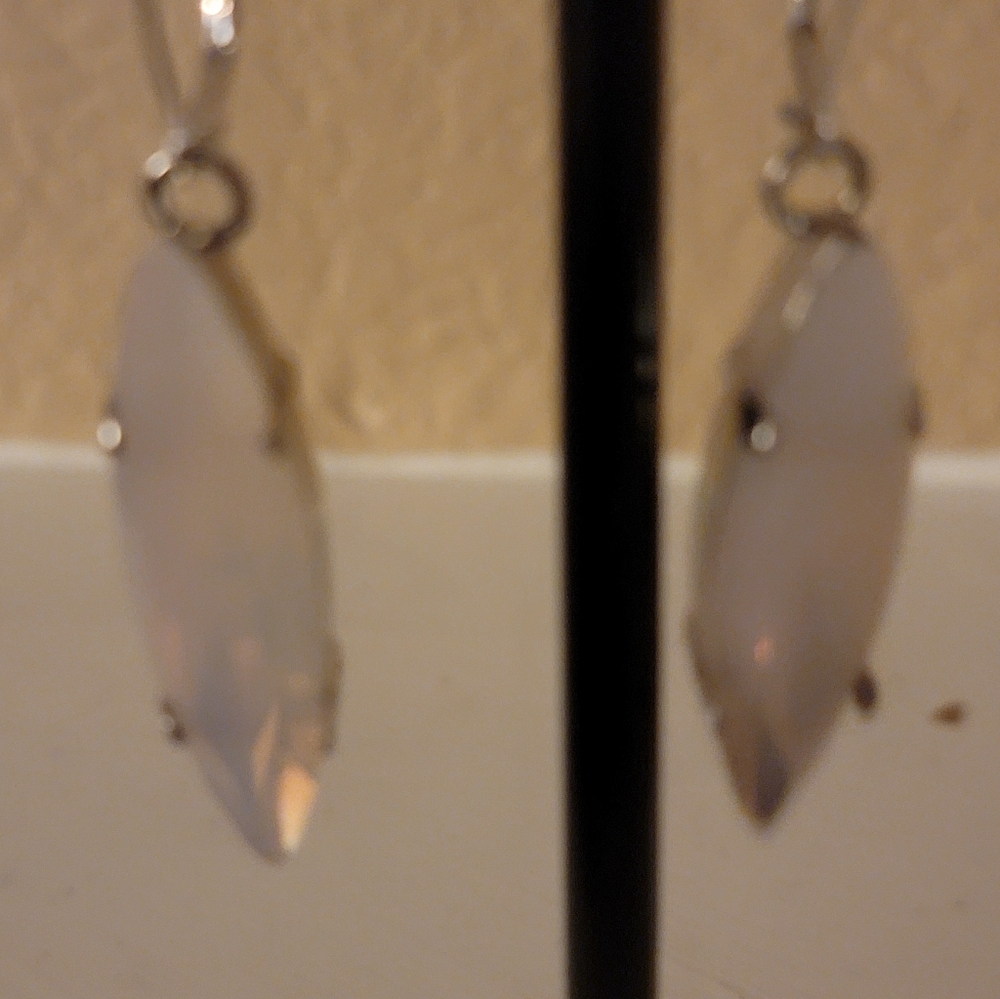 Rosewater Opal Crystal Earrings - Picture 7 of 10
